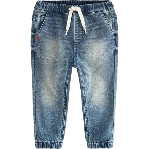 Lot De 2 Jeans Stretch Ultra Doux NEXT | Faciles à Enfiler | Cordon De Serrage | Noir Et Bleu | Confort Quotidien - 8