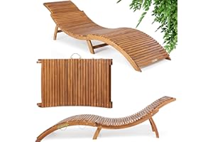 ‎CASARIA Casaria® Sonnenliege Klappbar Holz FSC®-Zertifiziert 320kg Belastbarkeit 190x60cm Tragegriff Kofferfunktion Garten Balkon Terrasse Gartenliege Klappliege Akazie