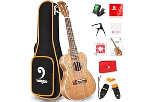 Vangoa Ukelele Tenor 26 Pulgadas Caoba Vintage Acústico Hawaii Ukulele con Bolsa y Kits para Principiantes
