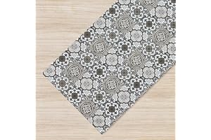 IlGruppone Tappeto Cucina Antiscivolo Made in Italy Passatoia Antimacchia Multiuso Corridoio Soggiorno Lavabile in Lavatrice - 50x200 - Brownie