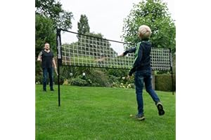 LionSports Mobiles universal Profi Netz – Badmintonnetz, Tennisnetz, Volleyballnetz – Höhenverstellbar – aus stabiles pulverbeschichtetes Gestell – mit Transporttasche – Perfekt für alle Outdoorspiele