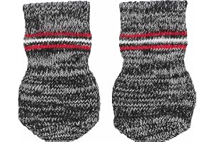 Trixie 19502 Non-Slip Grey Dog Socks, S-M, 1 Pair