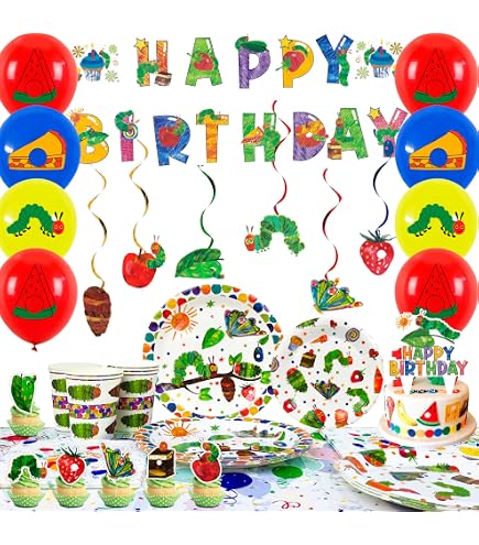 110 Adesivi The Very Hungry Caterpillar Per Bambini - Vinile Impermeabile 5-8 Cm