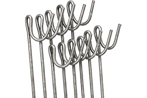 Circle of Trust Fencing Pins 1.15m Long / 8mm Thick Steel, 10 Pack Non Galvanised Road Pins for Outdoor Garden Decking & Fencing
