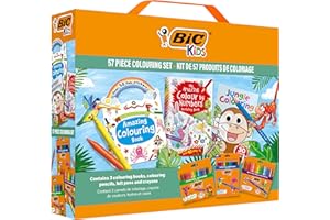 BIC Kids, Set Colori Bambini, Libri da Colorare, Matite Colorate, Pennarelli, Pastelli, Idea Regalo Bambini, 57 unità "esclusiva amazon"