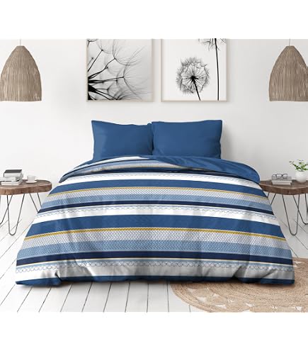 Drap-Housse En Microfibre 82g/m² - Doux, Respirant, Facile à Repasser - Taille 160x200 Cm, Bonnet 30 Cm - Bleu Ciel