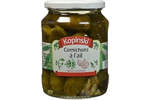 KOPINSKI Cornichons à l'Ail 680 g - Lot de 3