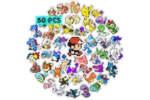 GTOTd Retro Video Game Stickers (50 Pcs Large Size) Cartoon Gifts Merch Decoartions Laptop Party Supplies for Water Bottle Sticker Luggage Skateboard Room Decor Teens
