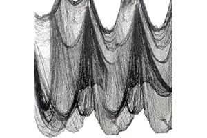 Cymax 800cmx200cm Panno Inquietante di Halloween, Decorazione di Halloween Ragnatela Spettrale Cheesecloth Halloween Decorazione per Festa delle Case Stregate Porte all'Aperto