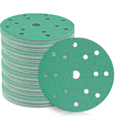 Carta Vetrata SHALL 160 Pezzi Dischi Abrasivi 125mm - Grana Mista 40-600, Per Levigatrice Orbitale, Con 8 Fori Aspirazione Abrasiva Per Levigatrice - Foto 13