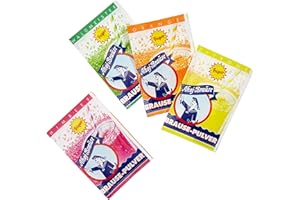 ‎FRIGEO AHOJ-BRAUSE Frigeo Ahoj-Brause -Pulver – prickelnde süß-saure in Pulverform fruchtige zum Naschen oder zum Auflösen im Wasser vegan Vorrats-Box im großen 580 g Eimer Himbeere Orange Zitrone oder Waldmeister