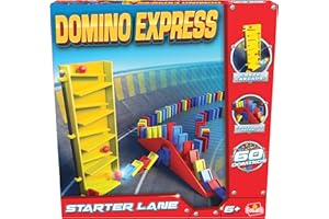 GOLIATH Domino Express - Starter Lane - Jeu de Construction - A partir de 6 Ans - Courses de Dominos - Deviens le Roi de La Cascade - A Jouer Seul, en Famille ou entre Amis - 1 joueur et plus
