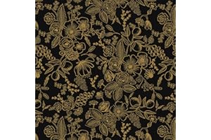 Fiula Peel and Stick Wallpaper Gold Floral Wallpaper 41x300cm Black Sticky Wallpaper Contact Paper Self Adhesive Wallpaper Removable Stick on Wallpaper Vinyl for Living Room Bedroom Wall Furniture