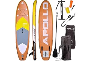 Apollo Tavola SUP Gonfiabile | Set Completo iSUP | Set Stand Up Paddle Board Gonfiabile | Tavole SUP gonfiabili con Pagaia, Pompa e Set di Riparazione | per Principianti e Professionisti