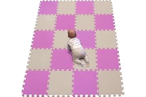 YIMINYUER® 20 Tiles (30cm×30cm×1cm Each Tile) Baby Soft Puzzle Play Mats, Kids Thick EVA Foam Floor, Toddlers & Children's Soft Interlocking Mat R03R10G301020