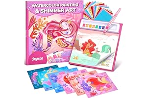 JoyCat Livres de Coloriage, Activité d’art et d’artisanat, Art sans dégâts pour enfants de 4 à 8 ans, Kits d’artisanat et fournitures, Activité créative DIY, Cadeaux pour filles & garçons