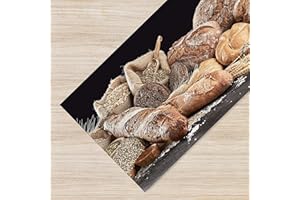 Il Gruppone Passione Casa Tappeto Cucina Antiscivolo Made in Italy Passatoia Antimacchia Multiuso Corridoio Soggiorno Lavabile in Lavatrice - 50x100 - Pane