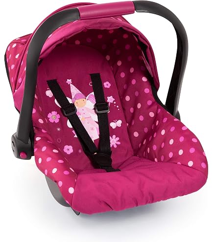 Poussette Double Pour Poupées Bayer Design - Réglable, Pliable Avec Panier - Pour Poupées Jusqu'à 46cm