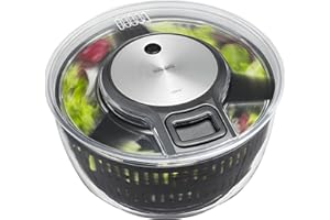 Gefu GF28150 Speedwing Salad Spinner, High-Quality Stainless Steel/ABS/POM/PP/SAN, 5000 milliliters, Silver