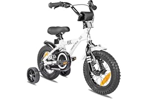 PROMETHEUS BICYCLES Velo Enfant 3 Ans Garcon vélo Fille 12 Pouces a Roulette pour 3 a 5 Ans - BMX en Blanc