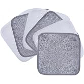 POLYTE Microfiber Facial Makeup Remover Cloth, 20.5 x 20.3 cm, 6 Pcs