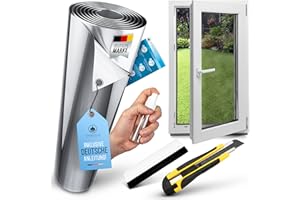 ‎BIRKENTAL Birkental Sun Protection Film for Windows Inside or Outside, Sun Protection Film, UV Protection, Mirror Film, Heat Film, Opaque Window Film, Privacy Screen, Heat Protection Film, Self-Adhesive (30 x