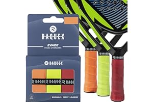Raquex Cinta de sobreagarre Evade Palas de pádel, 10 Colores. Paquete de 3 Cintas de sobreagarre para pádel, 0,65 mm de Grosor, Absorbente, Ligeramente adherente, Antideslizante