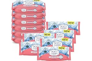 Nice 'N CLEAN - SecureFlush Fragrance Free Moist Toilet Tissue Wipes with Almond Milk & Vitamin E - Flushable Wipes with Recyclable Packaging (40 Wipes x 12 Packs - 480 Wet Wipes)
