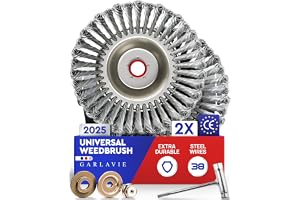 Wire Brush for Strimmer 10'' / 24.5 mm Bore - Högkvalitativ ogrästrimmer - Wire Strimmer Head för effektiv borttagning av mossa