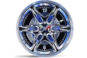 RED5 LED Light Up Neon Effect Car Alloy Wheel Rim Theme Wall Mountable Clock