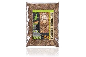Komodo Forest Terrain Orchid Bark Fine Chips Tropical Forest Organic Substrate or Terrarium Vivarium Jungle Habitat Lush Realistic Plant Accessory - 6L
