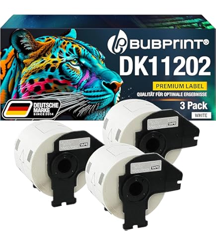 Bubprint 3 etiketten compatibel als vervanging voor Brother DK-11204 DK 11204 voor P-Touch QL1050 QL1060N QL500 QL550 QL560 QL570 QL580N QL700 QL710W QL720NW 17 x 54 mm
