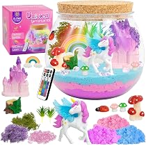 Kit Terrarium Dinosaure DIY Avec Lumières LED 13 Couleurs – Jouet Créatif Dès 4 Ans – Cadeau Noël Anniversaire