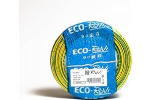 REVI Cable FLEXIBLE LSZH (LIbre de Halógenos) H07Z1-K(AS) 1 x 2,5 mm² 25 m (Bicolor (Amarillo / Verde))