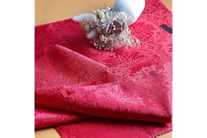 Cxryrzhe Cloth Napkins 4 Pack Red Flower Pattern 48x48cm Soft Table Napkins for Dinning Wedding, Banquet, Hotel, Home, Party, Events, Christmas, Decoration, Hemmed Edges Lightweight & Machine Washable