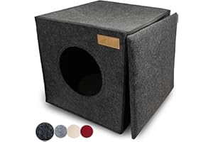 Panier pour chat KaraLuna en feutre de qualité supérieure - Compatible avec IKEA Kallax ou Expedit I