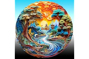 HUADADA Puzzle 1000 elementów dla dorosłych i dzieci, Impossible Game, prezent z puzzlami, sprytne zagadki, kolorowe puzzle z motywem Krainy Czarów