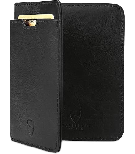 TORRO Men's Bifold Leather Wallet – Slim RFID Blocking Card Holder, Navy Blue, Genuine Leather