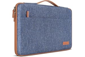 DOMISO Pochette Ordinateur,Housse MacBook Air 15 M4 M3 M2,MacBook Pro,14 Pouces HP Lenovo Dell ASUS,Sacs et Housses pour Ordinateur Portable,Sacoche PC Portable avec Poignée de Transport,Bleu