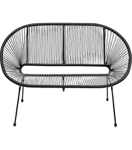Banc De Jardin En Métal Massif Noir - 120 Cm De Large, Charge 300 Kg - Résistant Aux Intempéries