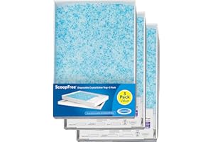 PetSafe - ScoopFree Bac à Litière de Remplacement pour Les Chats avec des Cristaux Bleus - Contrôle des Odeurs, sans Poussière, Protection Contre Les Fuites - Paquet de 3