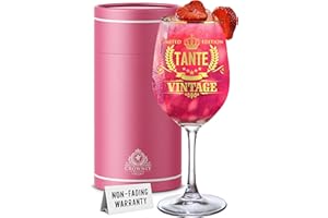 KIES CROWNLY CRYSTAL® Cadeau Tata Verre A Vin Cadeau Personnalisé Annonce Grossesse Tata Cadeau Original Idee Cadeau Femme Anniversaire Cadeau Anniversaire Femme Cadeau Pour Tata Cadeau Remerciement