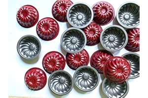 CULIMI Teglia per mini torte - Set di 20 pezzi teglia-forno stampo-torta stampo-dolci muffin teglia rivestimento antiaderente (Torta)