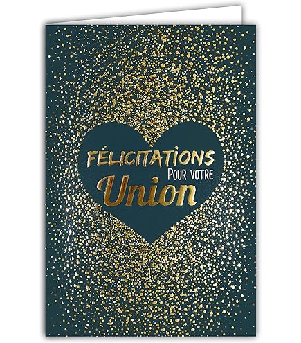 Afie 63-1158 - Tarjeta De Felicitación Con 2 Corazones De Bonheur (pareja Hetero) O Homo PACS Para Boda, Cremaestra Para Bebé, Corona De Flores Rosas Y Sobre Incluido - Fabricado En Francia
