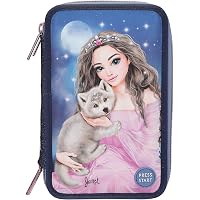 Astuccio TOPModel Cosy 3 Scomparti – Con Finta Pelliccia, 18 Matite E Pennarelli, Righello, Forbici, Per Bambine