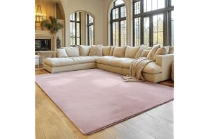 SIMPEX Matta Rosa 200x280 cm Tvättbar Kortluggad Matta, Halkfri och Mjuk, Modern Enfärgad Design för Vardagsrum, Sovrum, Kök