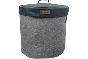 BAMBINIWELT BY RAFAEL K. BAMBINIWELT worek do sprzątania dla dzieci, koc do zabawy, torba do przechowywania zabawek, mata do zabawy (model szary melanż)