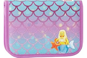 SKANDO BAGS LEGO® - Mädchen Federmäppchen - LEGO®, Mermaid 2023 - Inkl. aller nötigen Schreibutensilien - Mit Stundenplanlasche