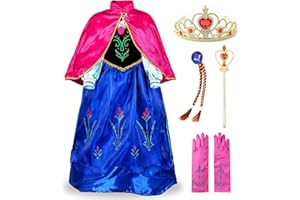 JerrisApparel Grün Prinzessin Anna Kostüm Mädchen Halloween Karneval Verkleidung
