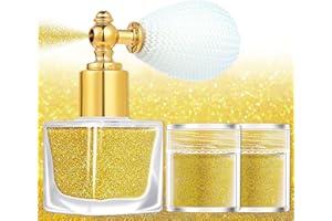 Lucktao Glitzer-Spray für Haar und Körper, Frauen Make-up Körper Glitzer Spray Schimmer, Sparkle Puder Spray Für Haar Gesicht Körper Kosmetik, Geschenk Für Frauen Mädchen(Silber). (Gold)…
